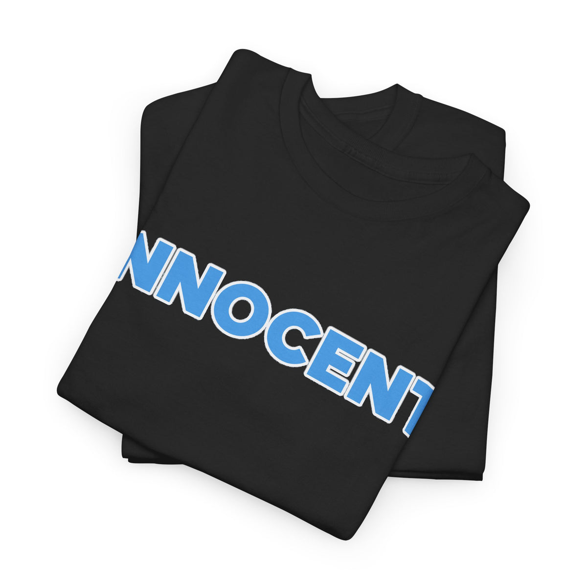 Innocent Graphic Tee — Bold Blue Statement Cotton T-Shirt