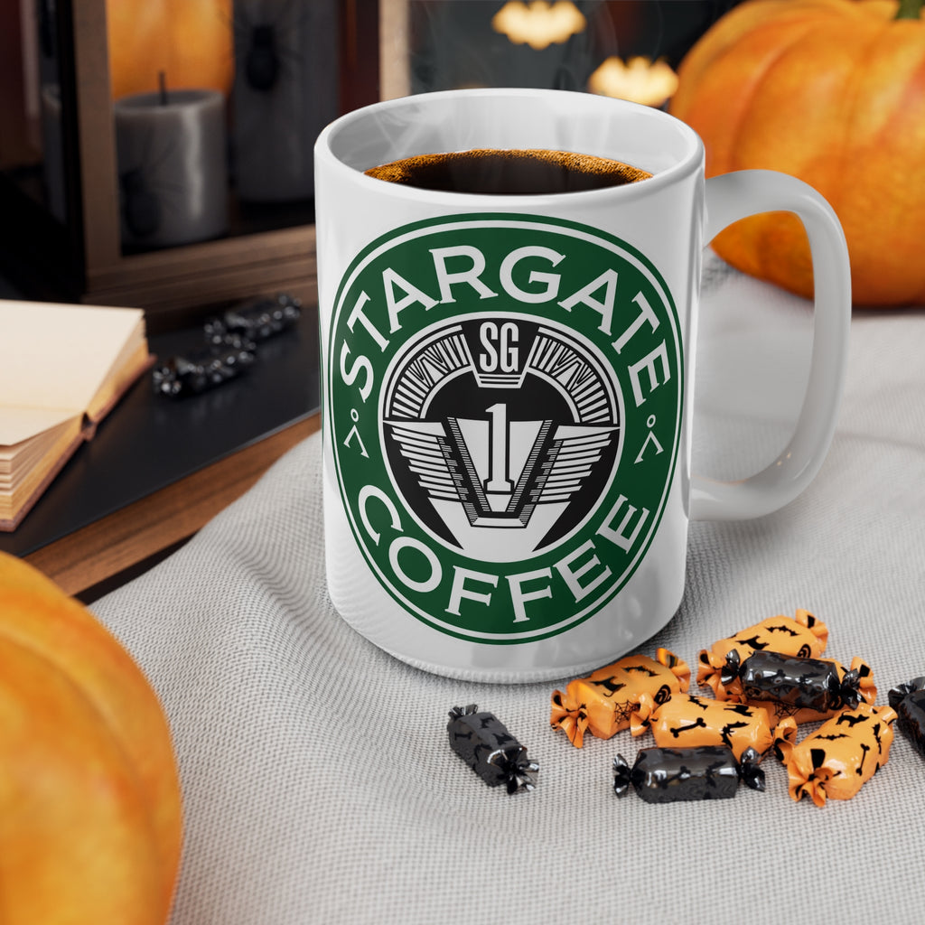 Stargate Coffee Ceramic Mug — 11oz & 15oz Branded Logo Coffee Cup