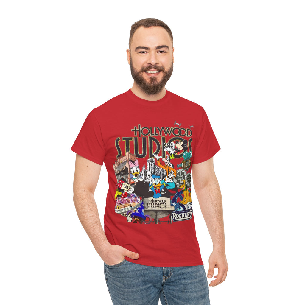 Hollywood Studios Collage T-Shirt — Vintage Theme Park Character Tee