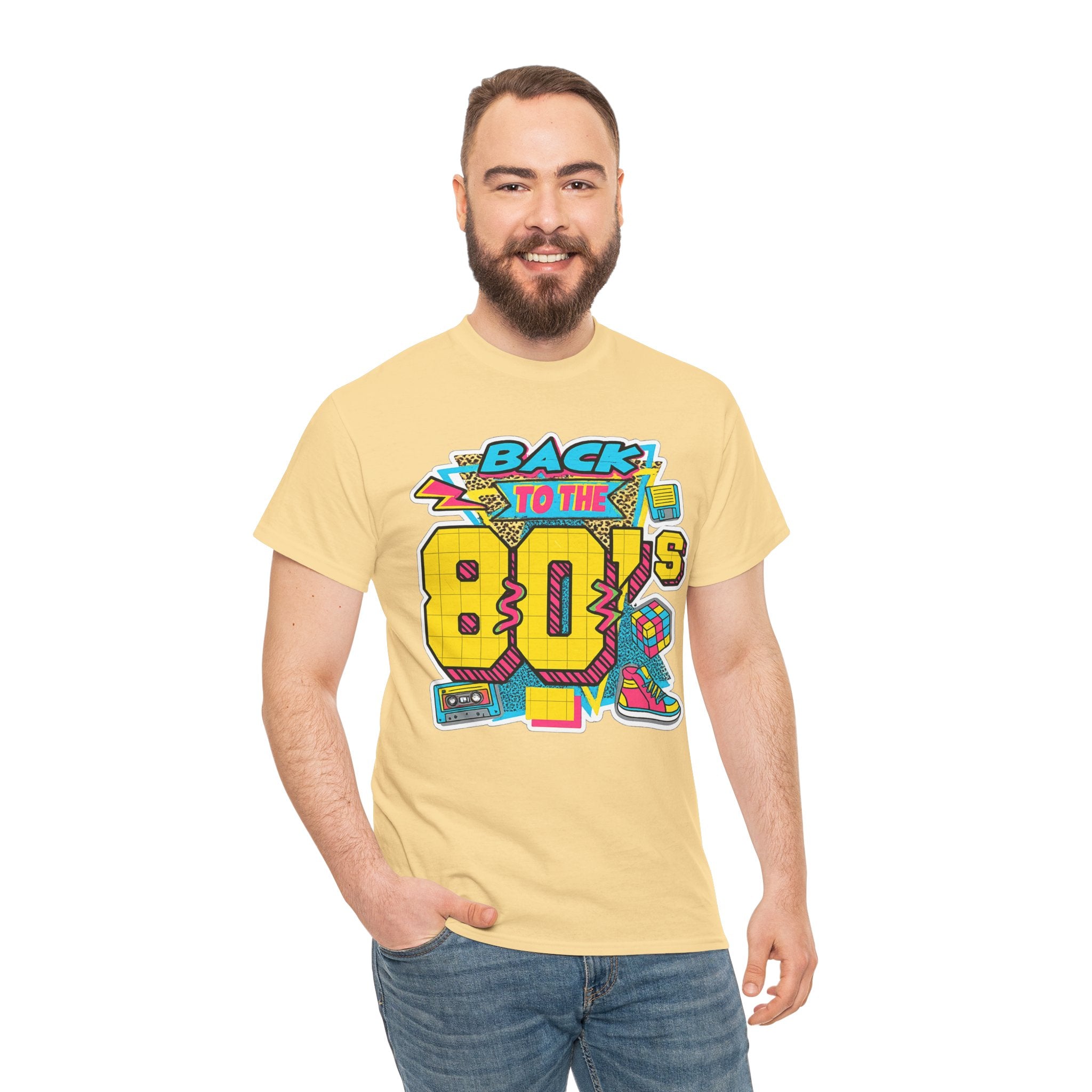 Back to the 80s Retro Graphic Tee — Vintage 80s Neon Design