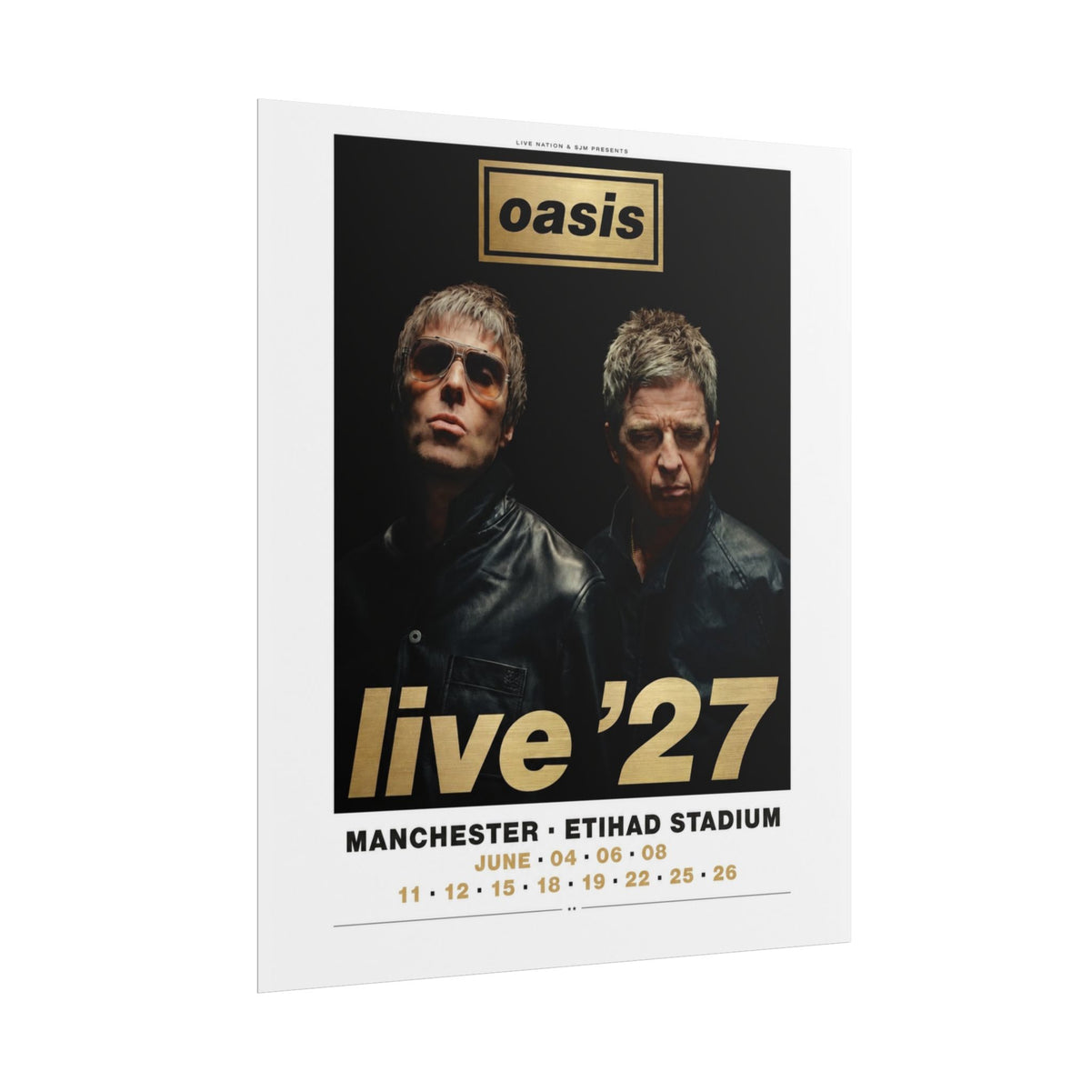 Oasis Live '27 Inspired Tour Poster