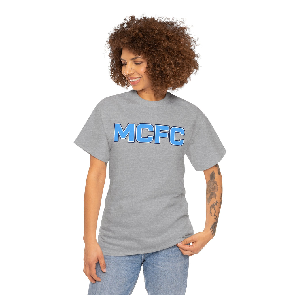 MCFC Logo Cotton T-Shirt — Light Blue Football Fan Tee