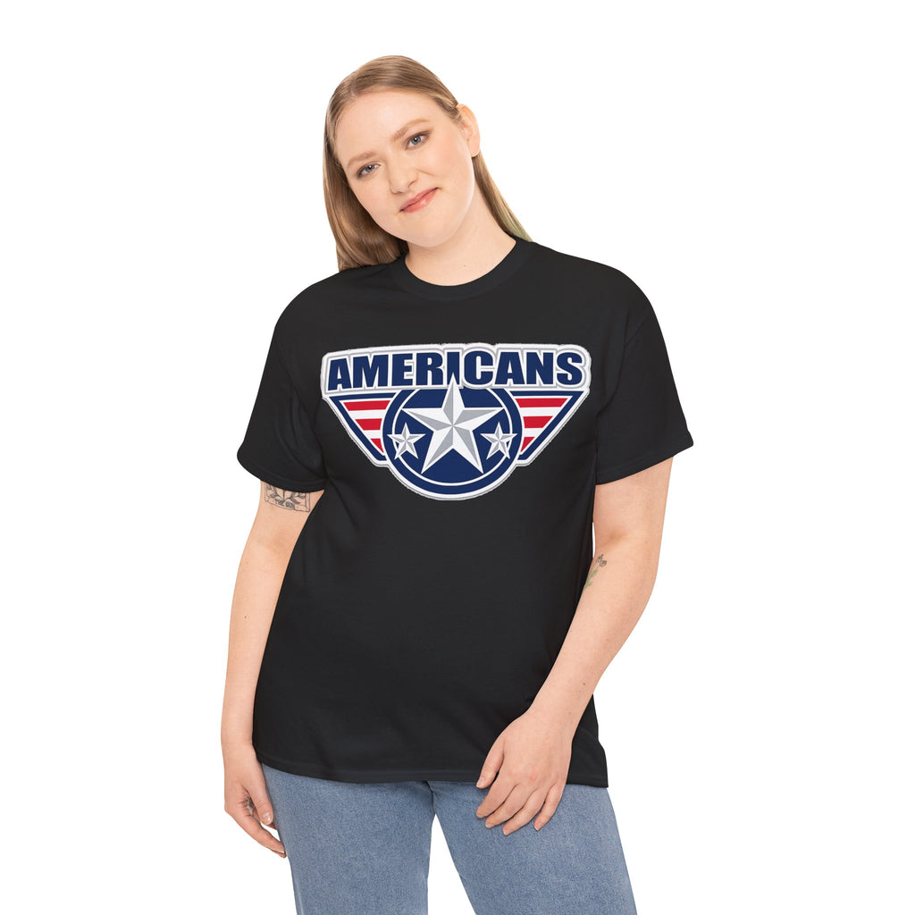 Americans Patriotic Star T‑Shirt — Red White Blue USA Graphic Tee