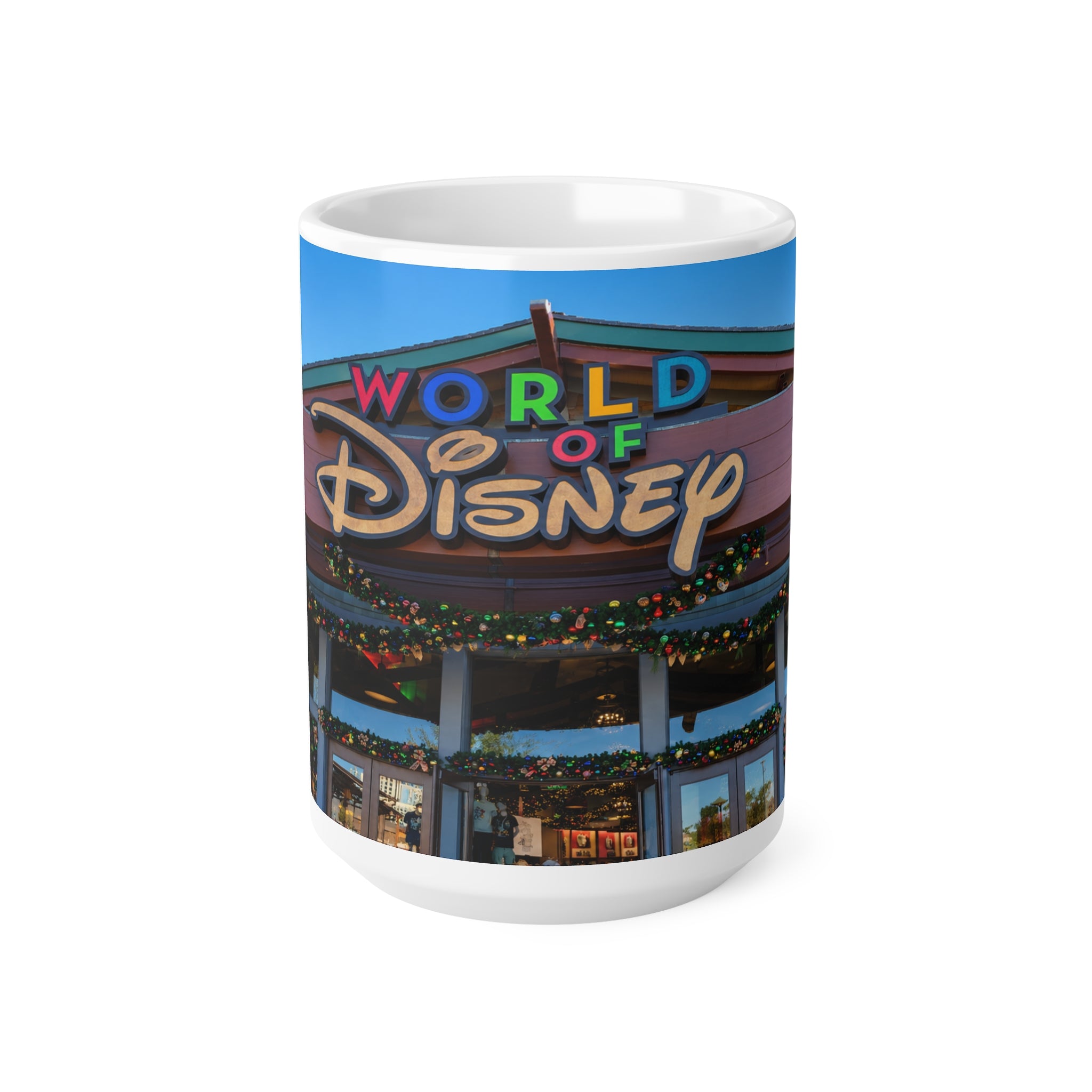 World of Disney Store Sign Ceramic Mug — Theme Park Souvenir Coffee Cup (11oz & 15oz)