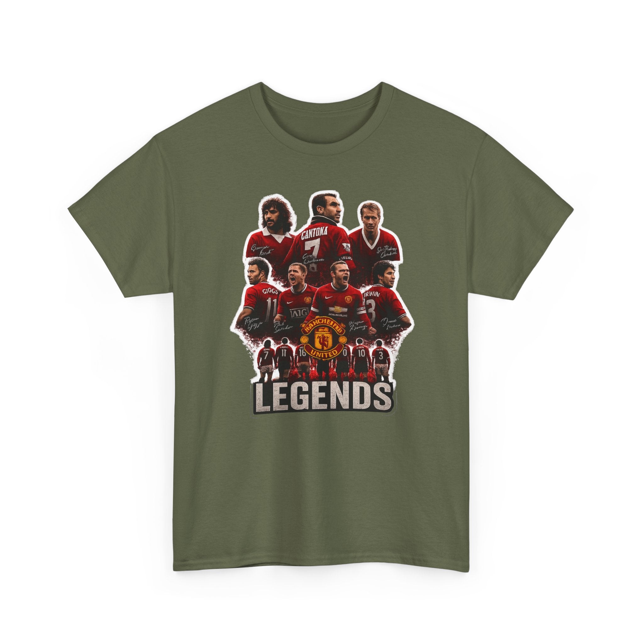 Manchester United Legends Football Team Tee — Retro Manchester United Players Graphic Shirt