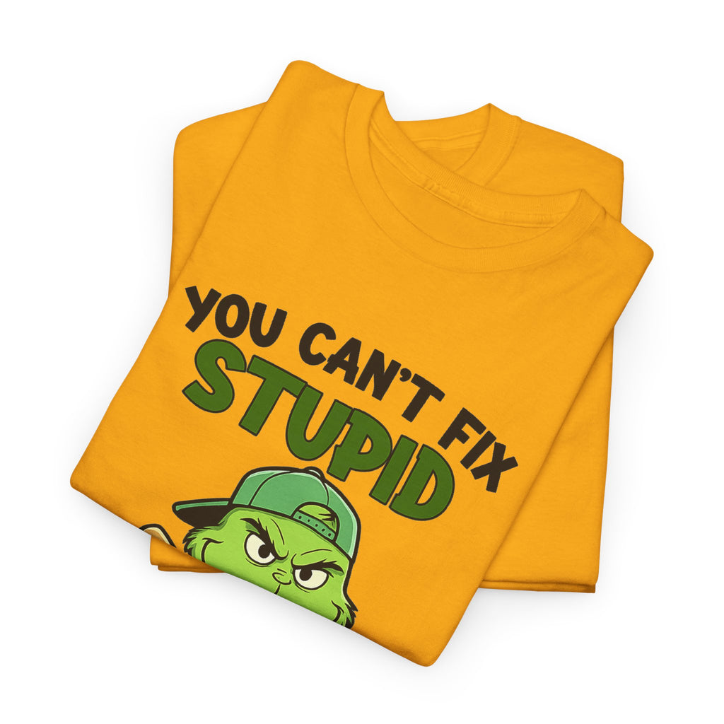 Funny Carpenter T‑Shirt — "You Can't Fix Stupid But You Can Numb It With a 2x4"