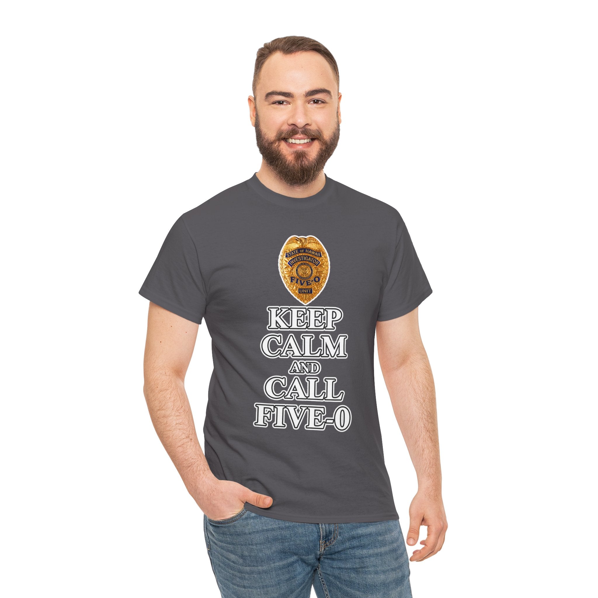 Keep Calm and Call Five-O Cotton T‑Shirt