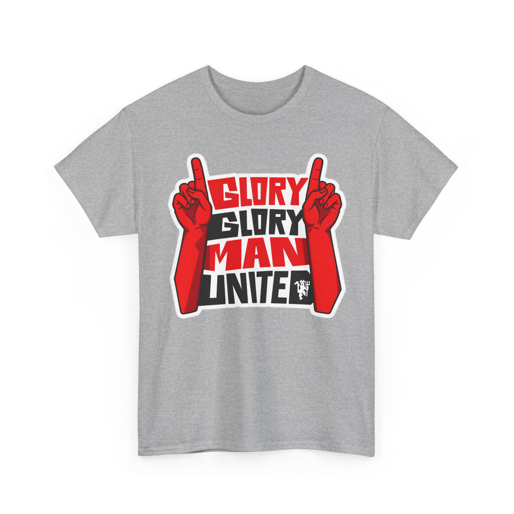 Glory Glory Man United T-Shirt — Retro Red Football Fan Tee