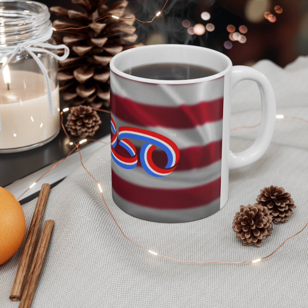 America 2024 Flag Coffee Mug — Patriotic 11oz & 15oz Ceramic Cup