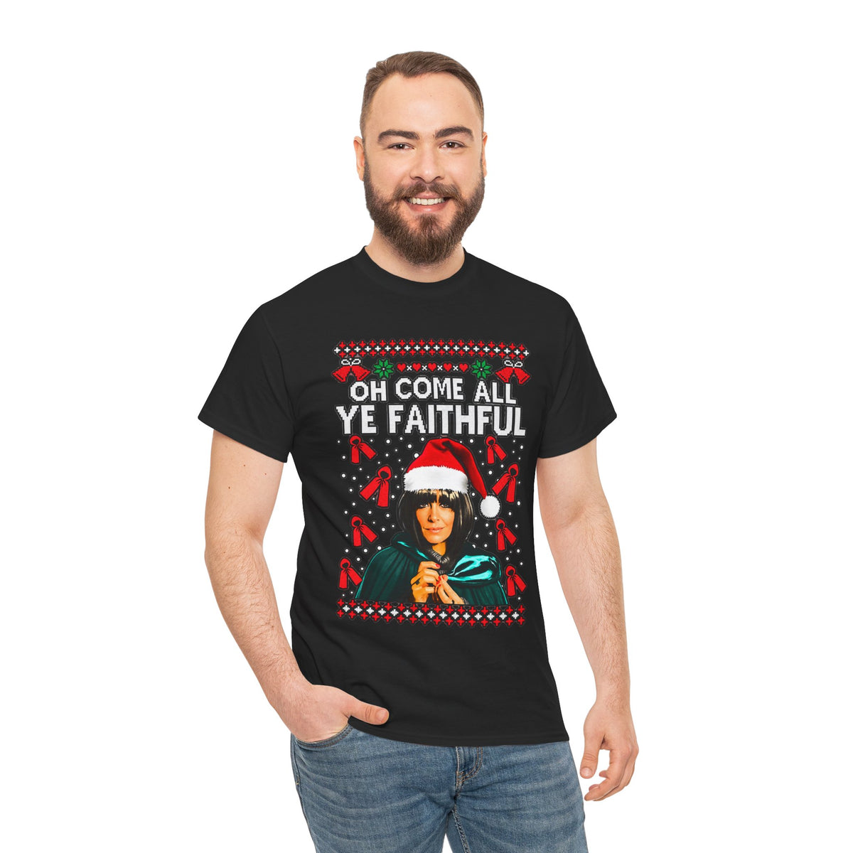 Oh Come All Ye Faithful Christmas Graphic T-Shirt