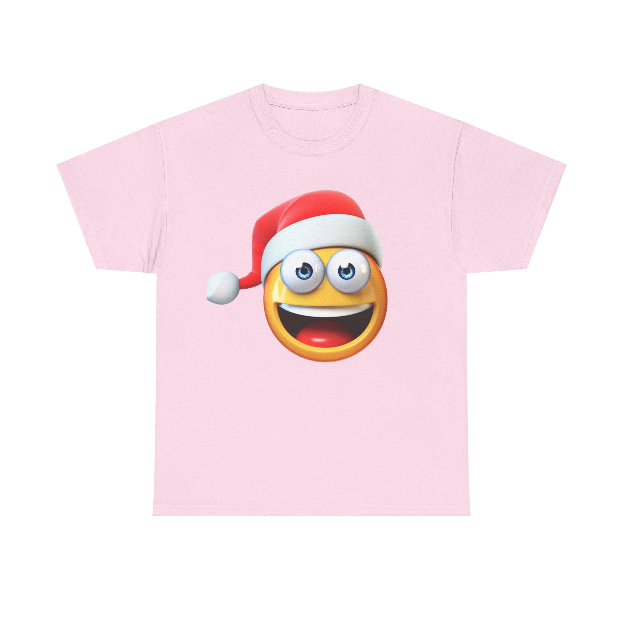 Christmas Emoji T-Shirt — Santa Hat Smiley Holiday Tee