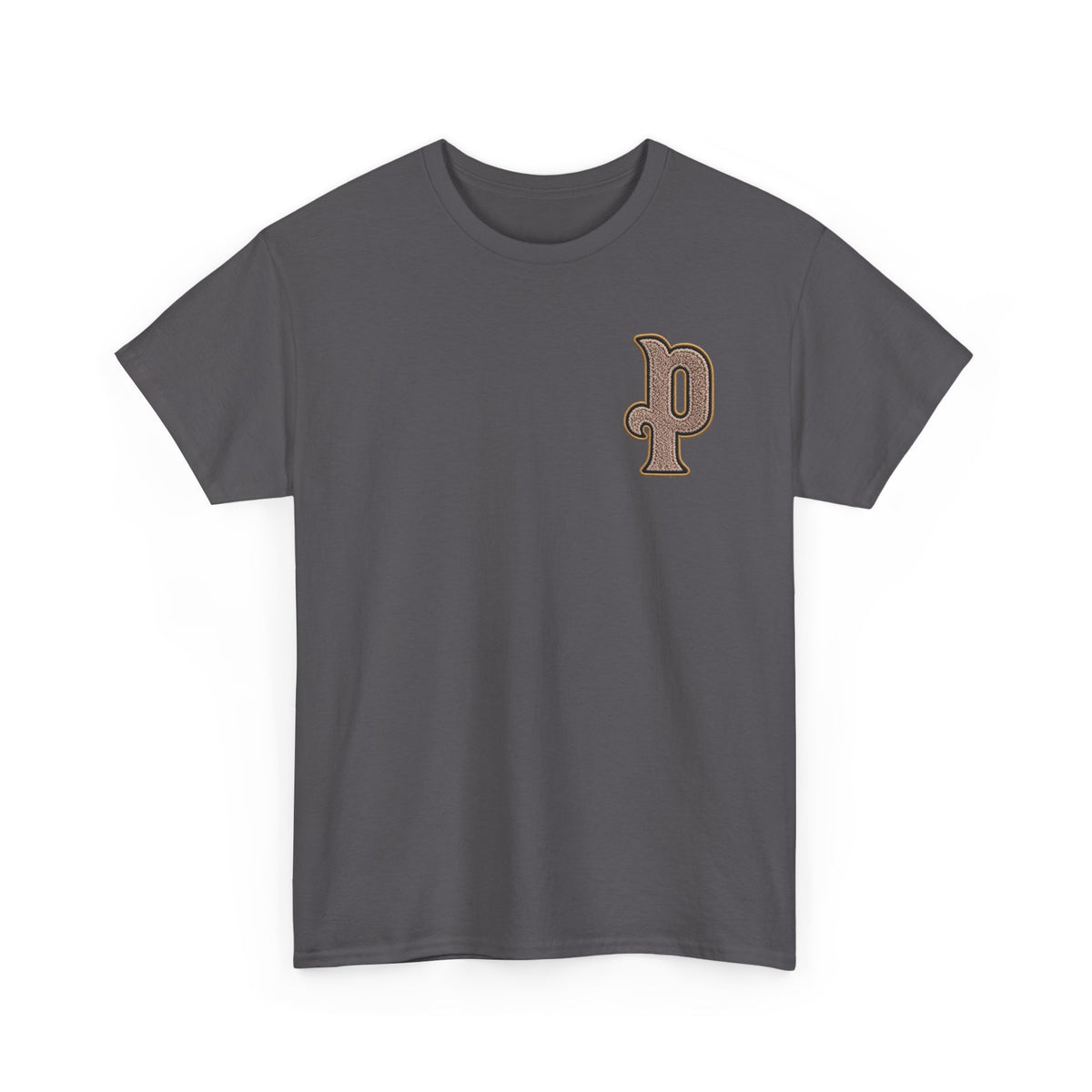 Retro 'p' Pep Inspired Manchester City Cotton Tee — Vintage Brown Monogram T-Shirt