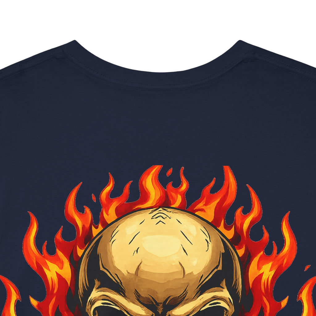 Harley-Davidson Flame Skull Inspired Cotton T-Shirt