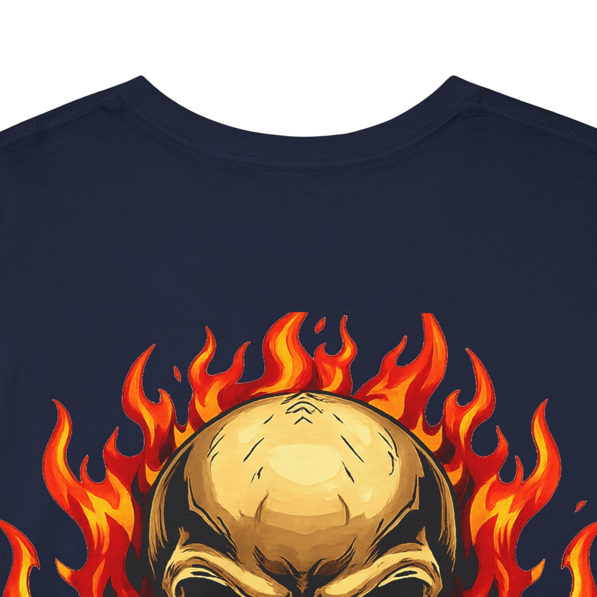 Harley-Davidson Flame Skull Inspired Cotton T-Shirt