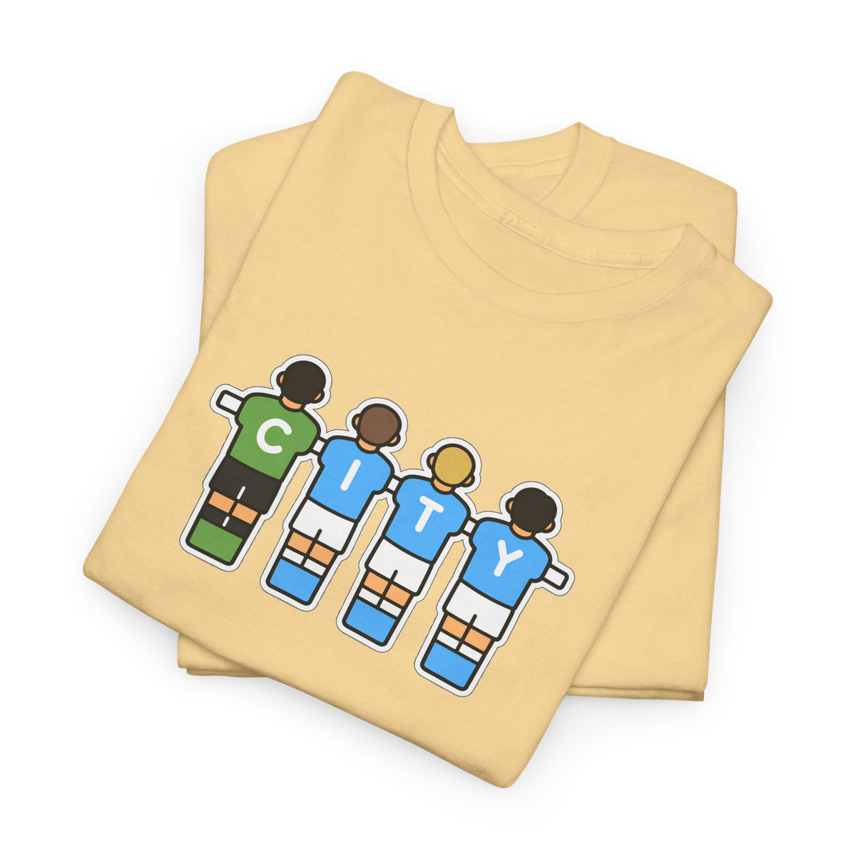 City Soccer Team Tee — Retro Foosball Players Graphic T-Shirt