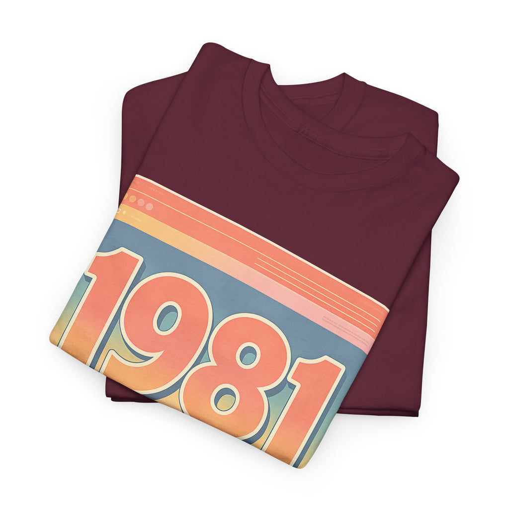 Vintage 1981 Retro Tee — 40th Birthday Gift Shirt