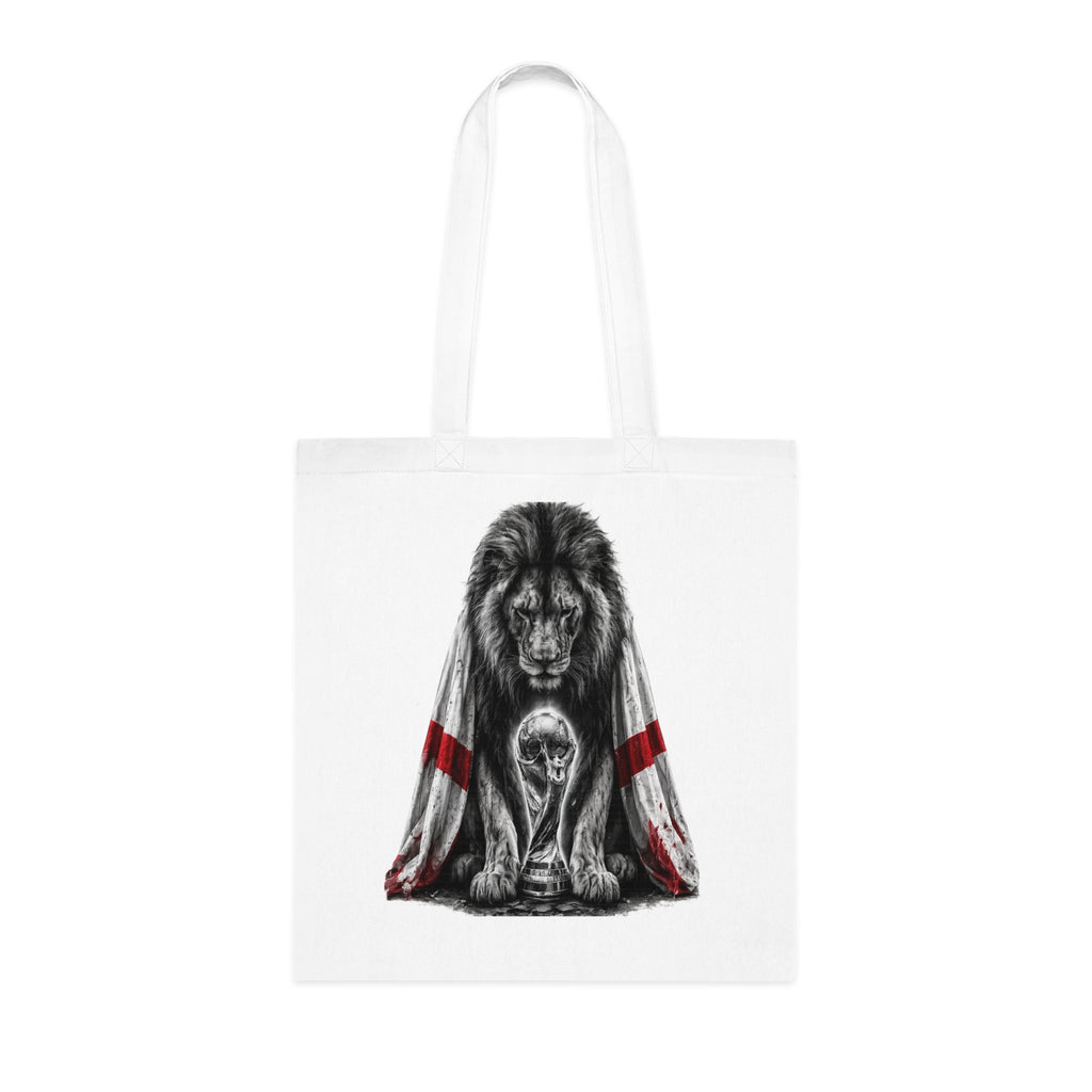 England Lion Tote Bag – Protective Lion Illustration Cotton Tote