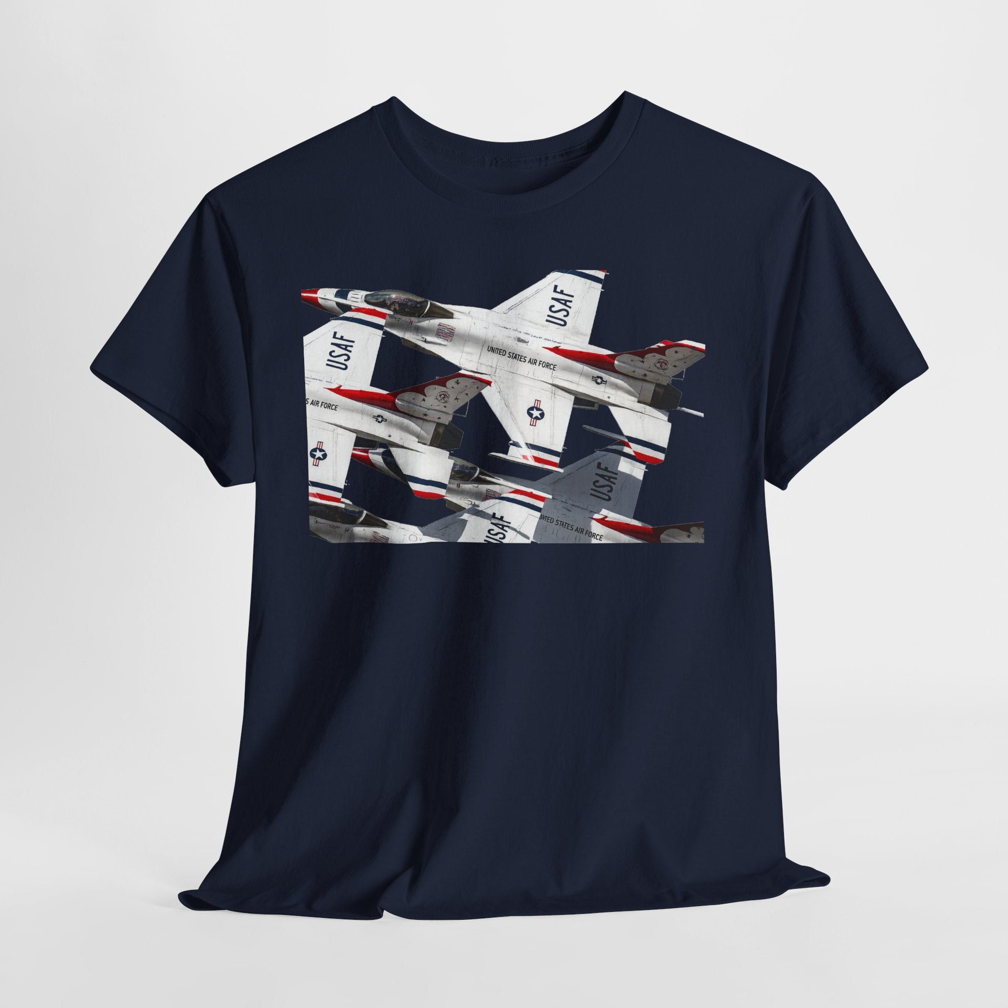 Thunderbirds Jet Formation T‑Shirt — Military Aviation Fighter Jets Tee