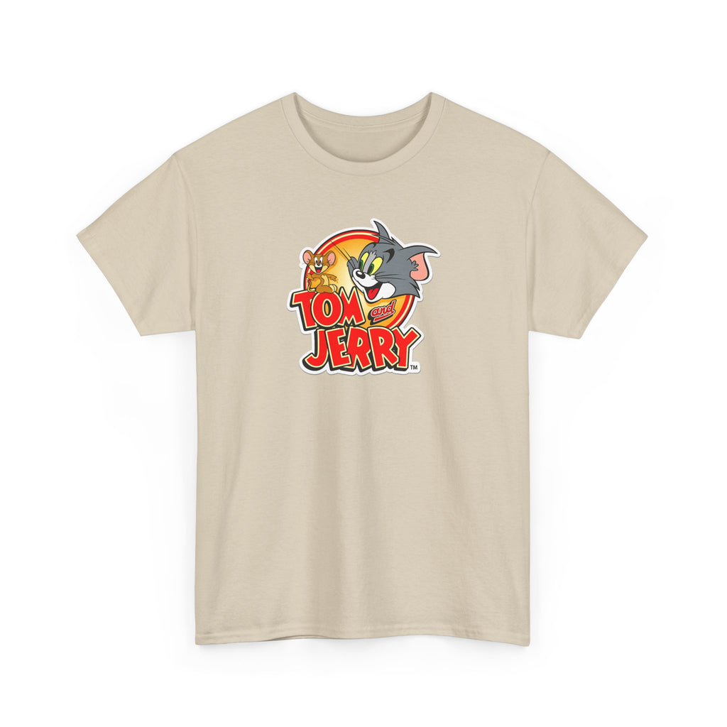 Tom & Jerry Retro Logo Cotton Tee — Classic Cartoon Graphic T-Shirt