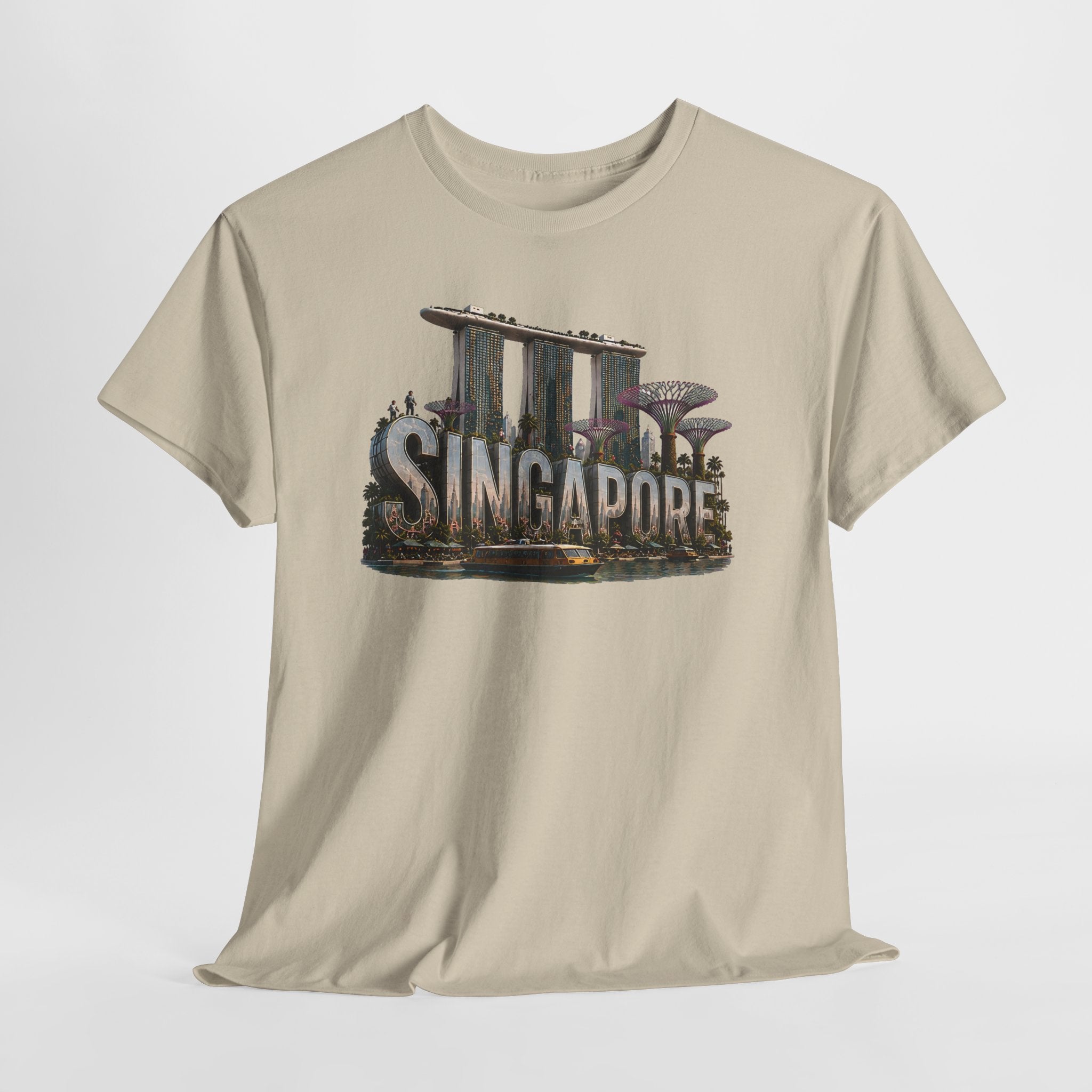 Singapore Skyline T-Shirt — Marina Bay Sands & Supertree Graphic Tee