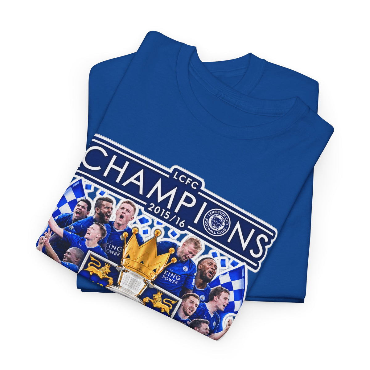 Leicester City 2015/2016 Champions Trophy Soccer T-Shirt — Team Victory Graphic Tee