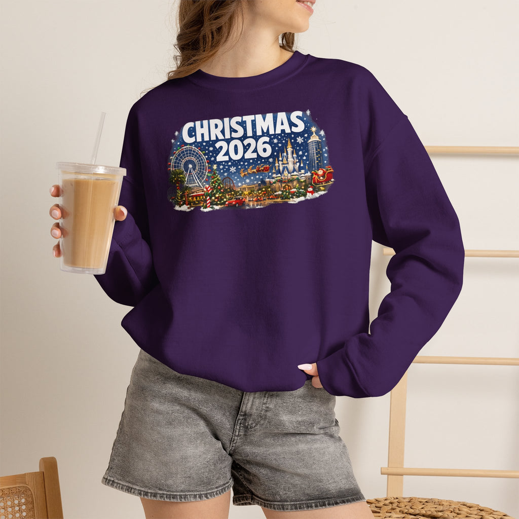 Christmas 2026 Holiday Sweatshirt – Festive Winter Cityscape Crewneck
