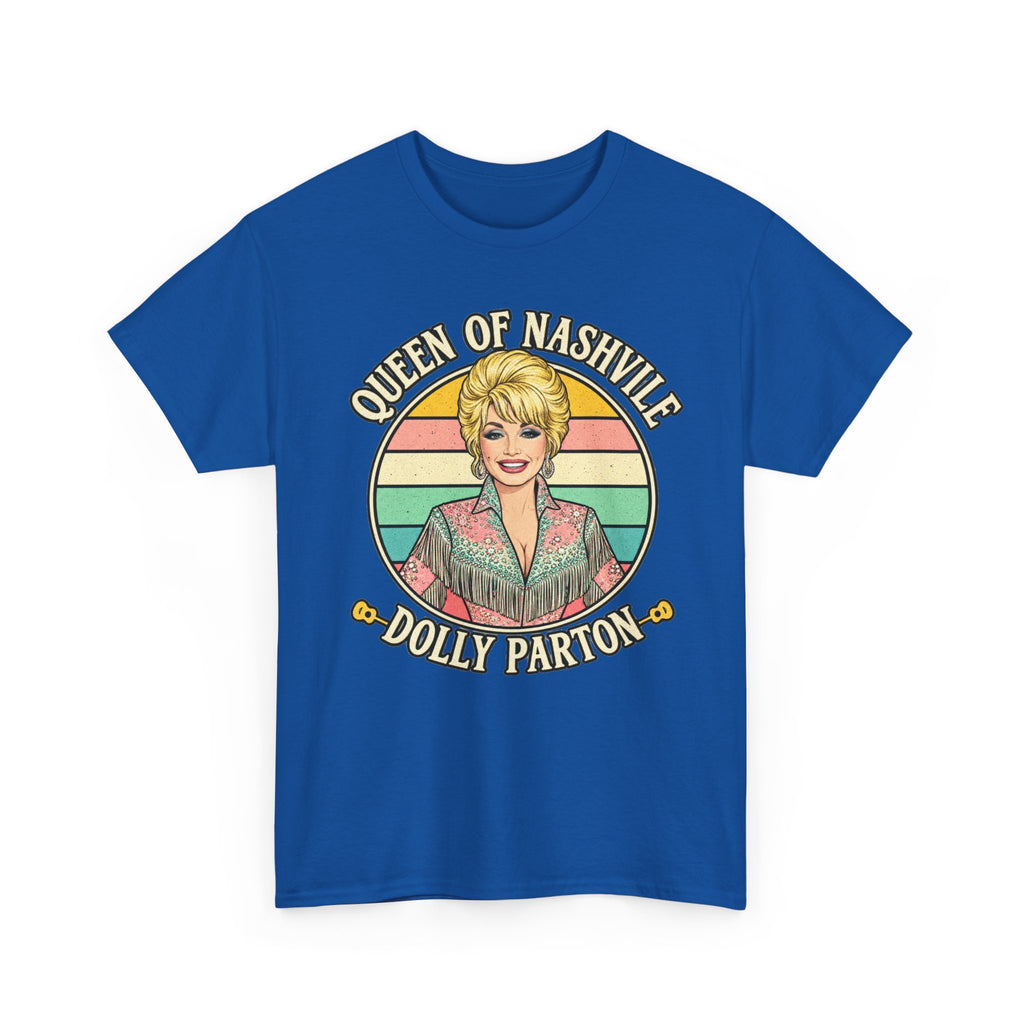 Queen of Nashville Graphic Tee — Dolly Parton Retro Portrait Shirt