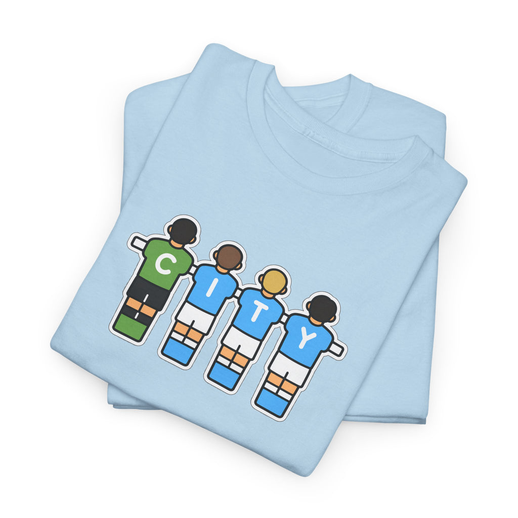 City Soccer Team Tee — Retro Foosball Players Graphic T-Shirt