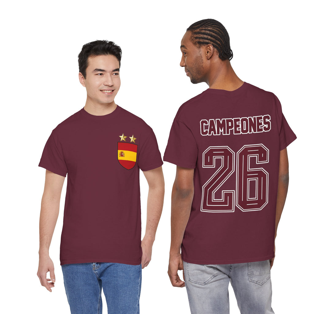 Spain World Champions 'Campeones 26' Cotton T‑Shirt
