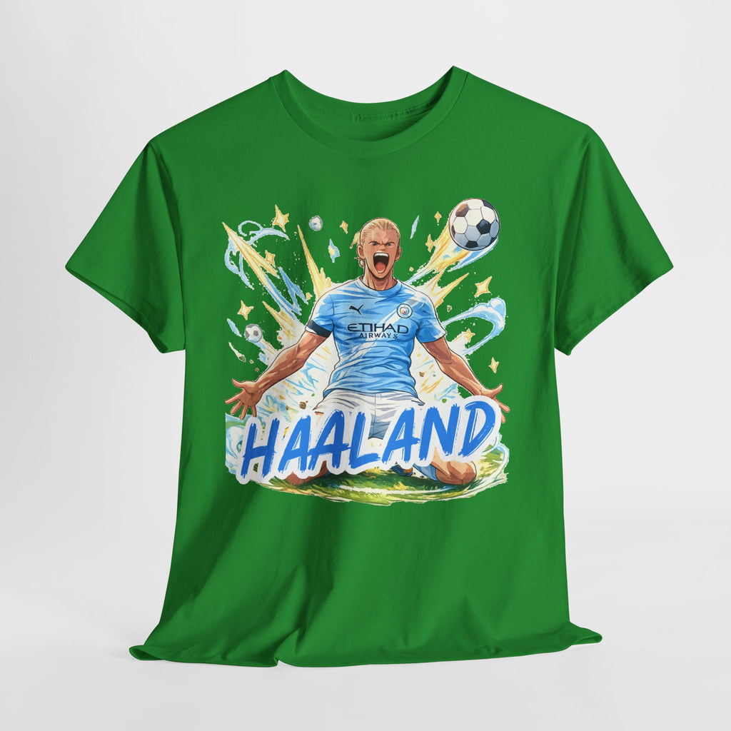 Erling Haaland Anime Fan Tee — Celebratory Football Player Graphic T-Shirt