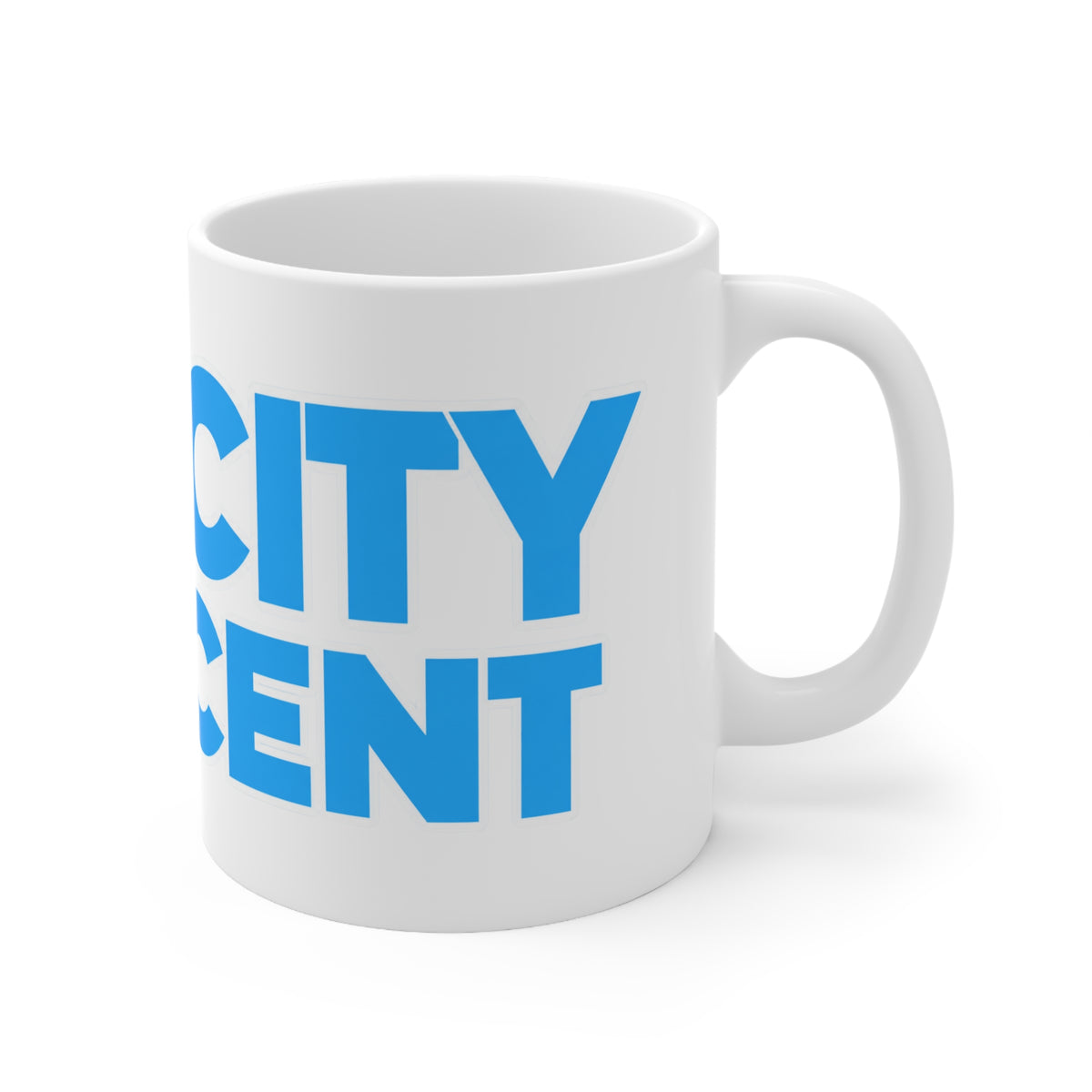 Ceramic Mug - Bold Blue "Man City Innocent" Football Fan Coffee Cup (11oz, 15oz)