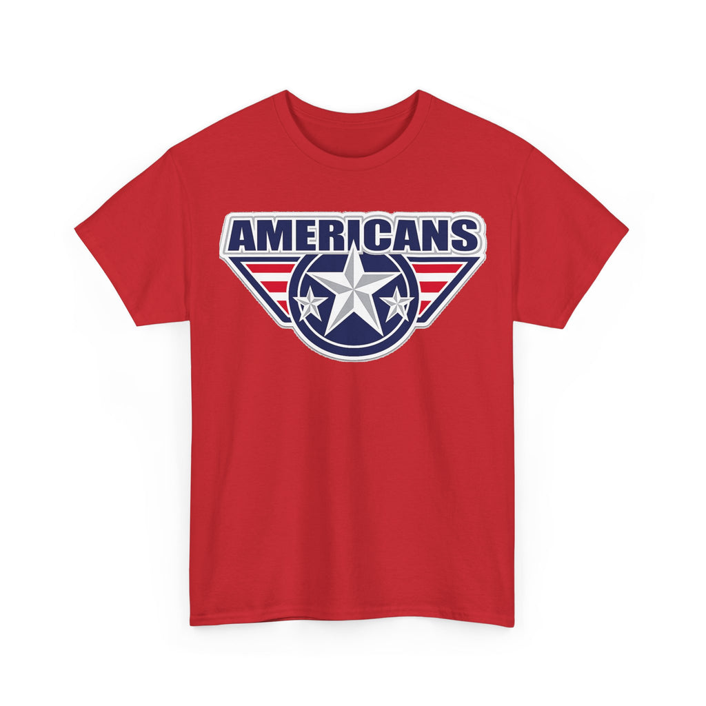 Americans Patriotic Star T‑Shirt — Red White Blue USA Graphic Tee