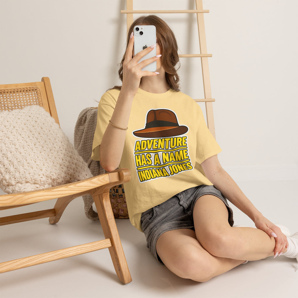 Adventure Has a Name Indiana Jones Graphic Cotton T-Shirt
