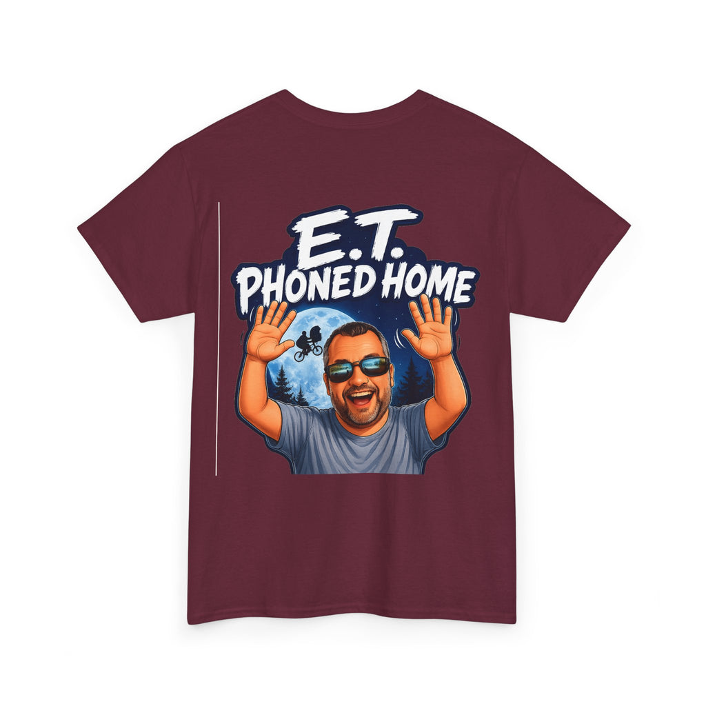 Graphic Tee — "E.T. Phoned Home" Smiling Guy Retro Design