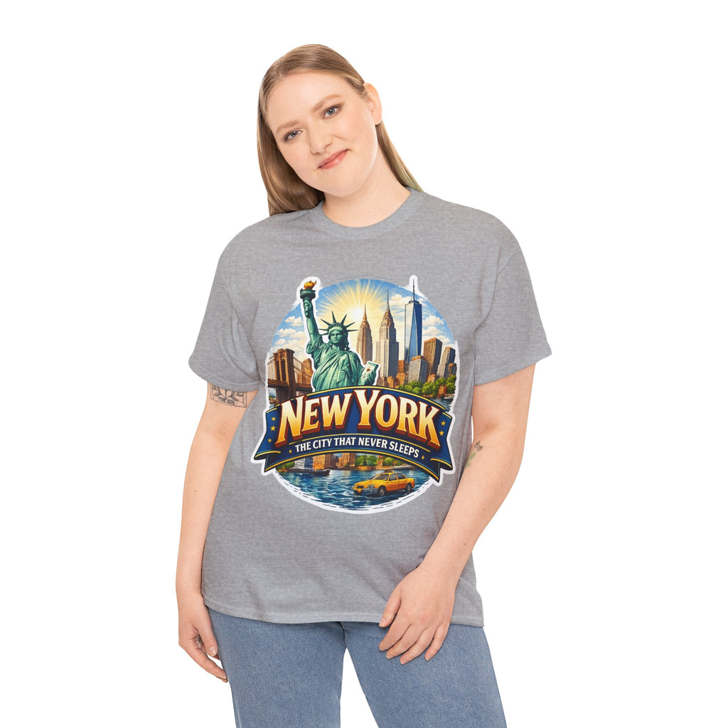 New York City T-Shirt - 'The City That Never Sleeps' Vintage Skyline Tee