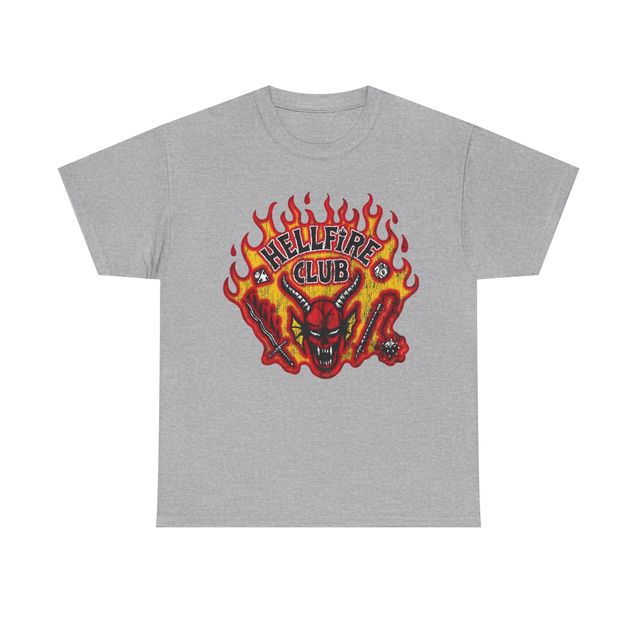 T-Shirt — "Hellfire Club" Fiery Devil Graphic Tee