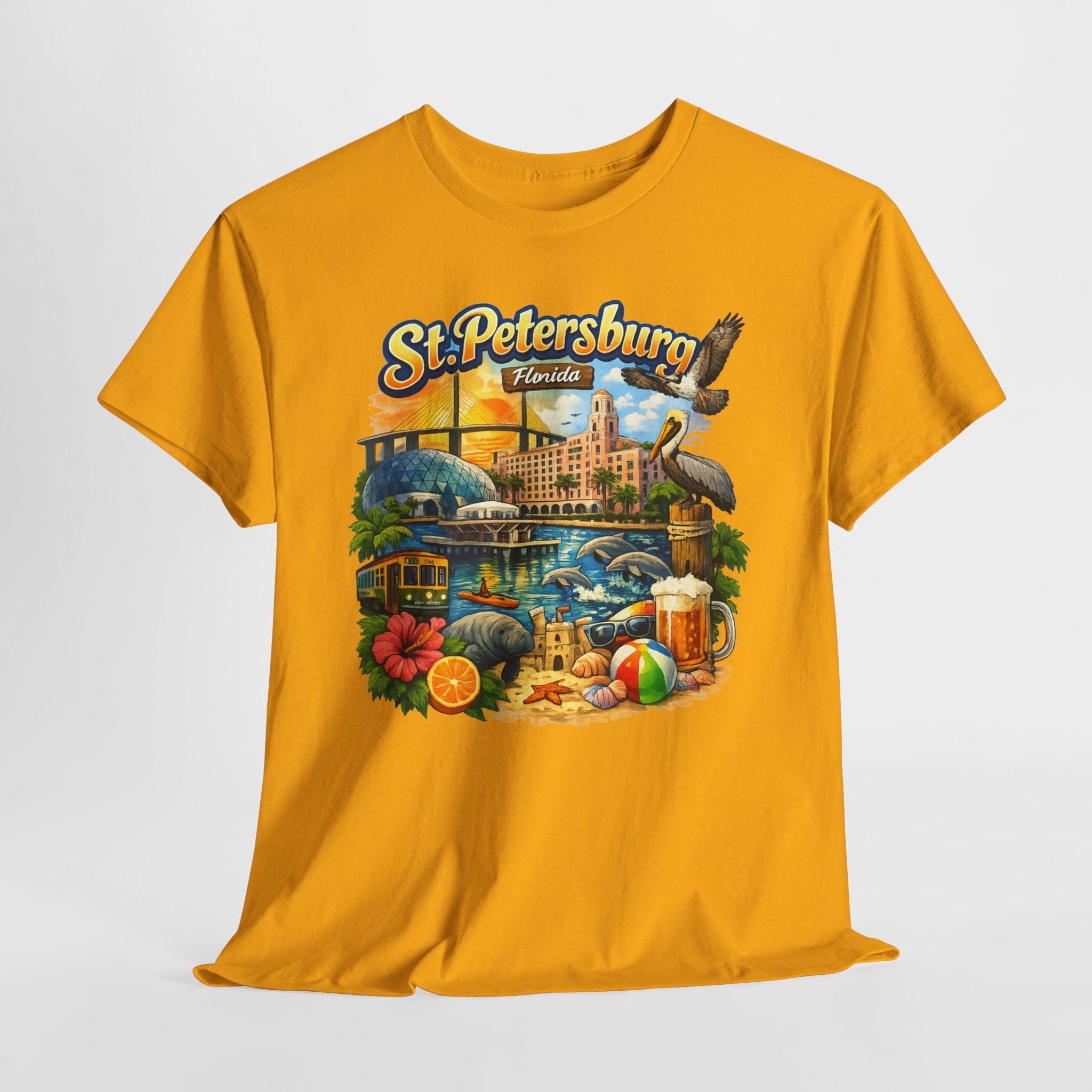 St. Petersburg Florida Retro Beach Scene T-Shirt