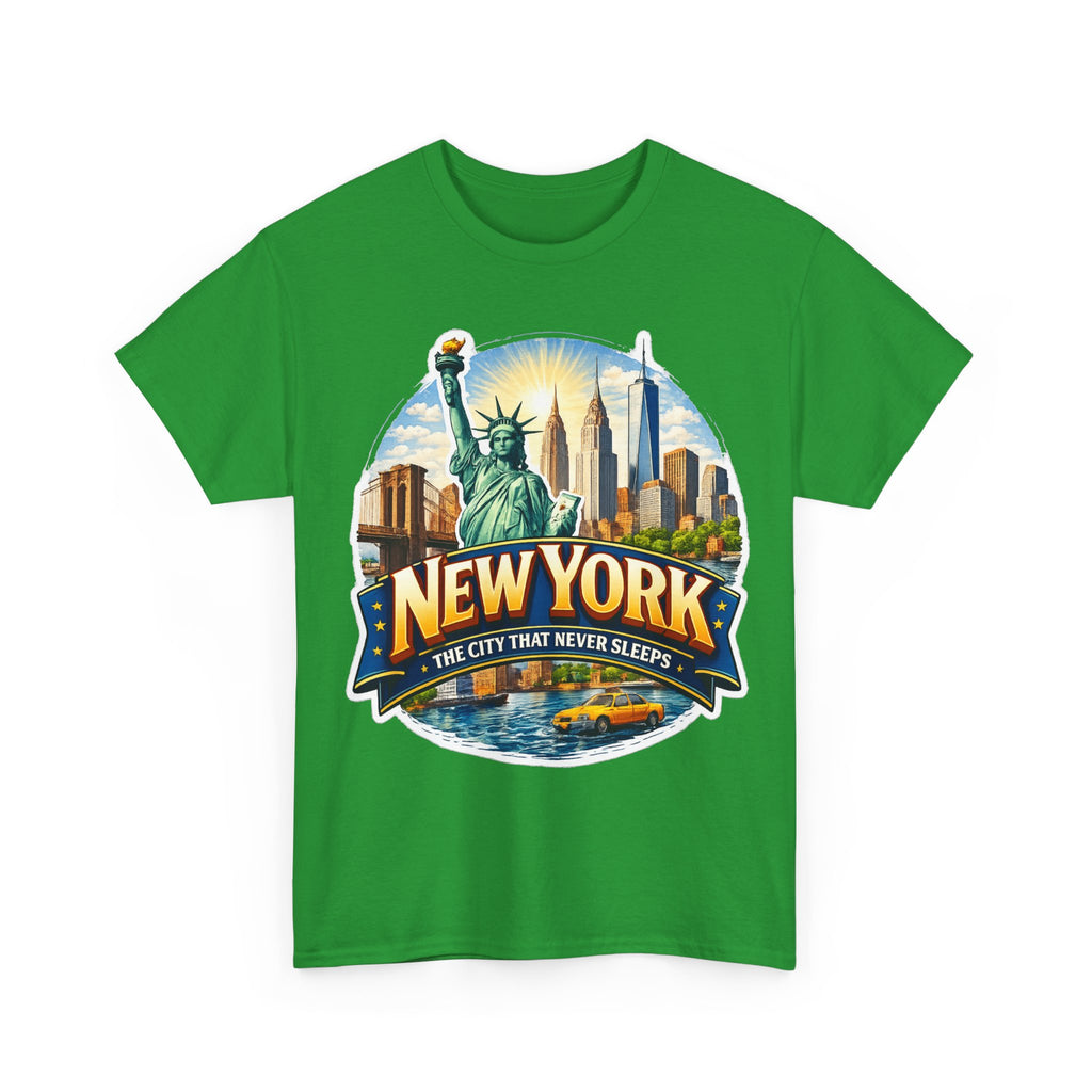 New York City T-Shirt - 'The City That Never Sleeps' Vintage Skyline Tee