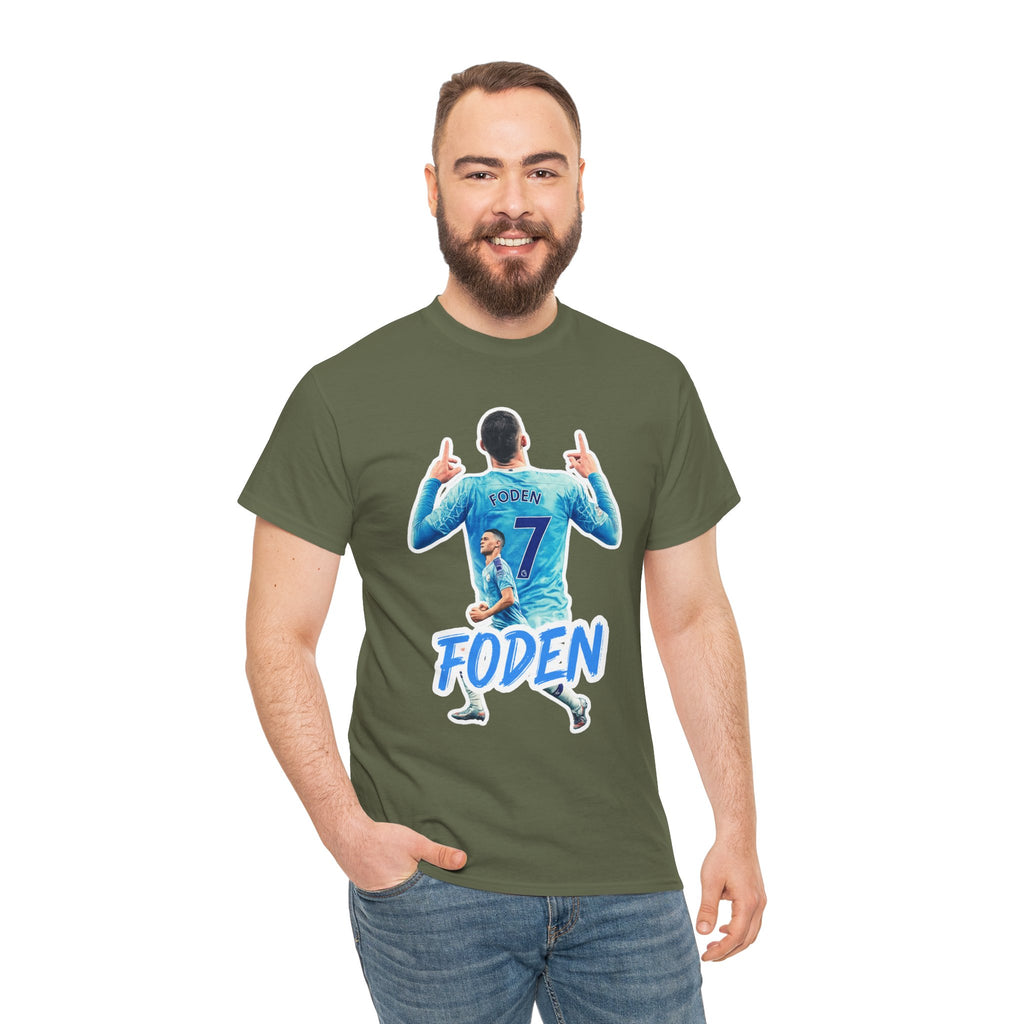 Phil Foden #7 Soccer T‑Shirt — Manchester City Fan Jersey Tribute