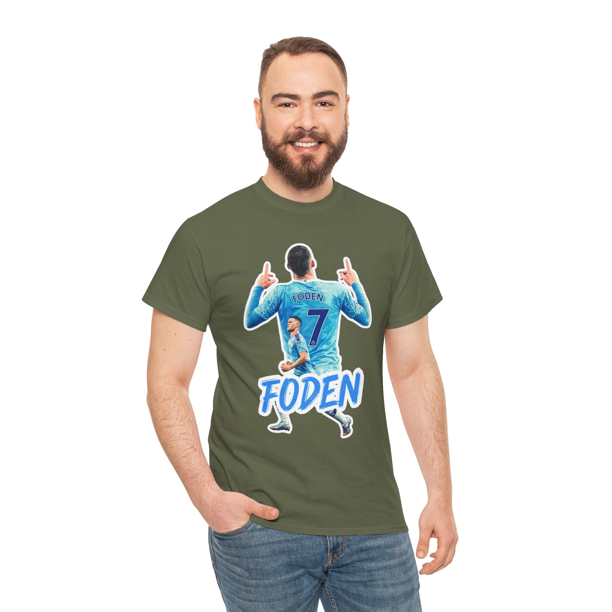 Phil Foden #7 Soccer T‑Shirt — Manchester City Fan Jersey Tribute