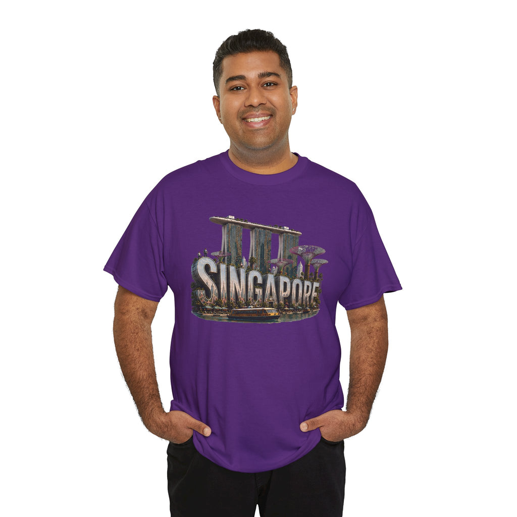 Singapore Skyline T-Shirt — Marina Bay Sands & Supertree Graphic Tee