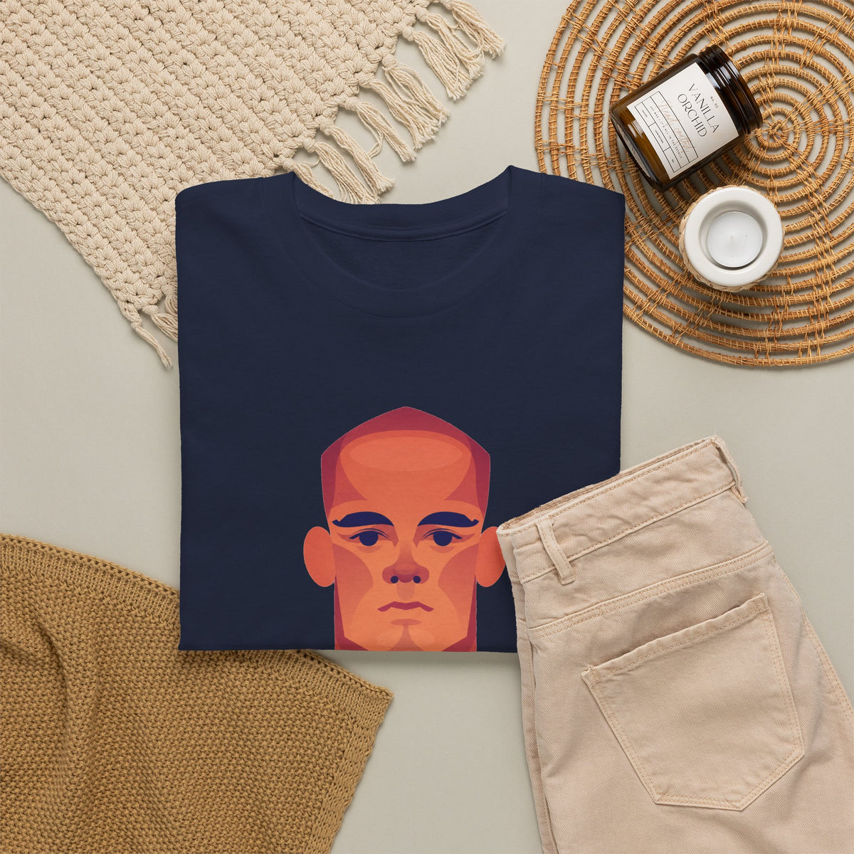 Vinny Kompany Manchester City Legend Minimalist Portrait Tee — Bold Stylized Face Graphic T-Shirt