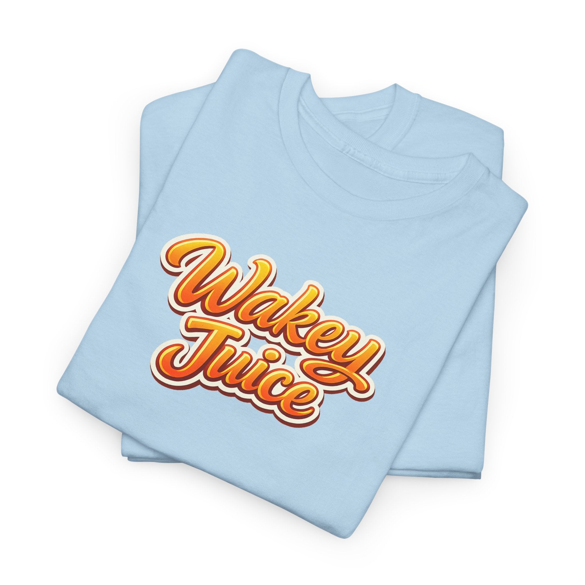 Wakey Juice T‑Shirt — Retro Orange Script Graphic Tee