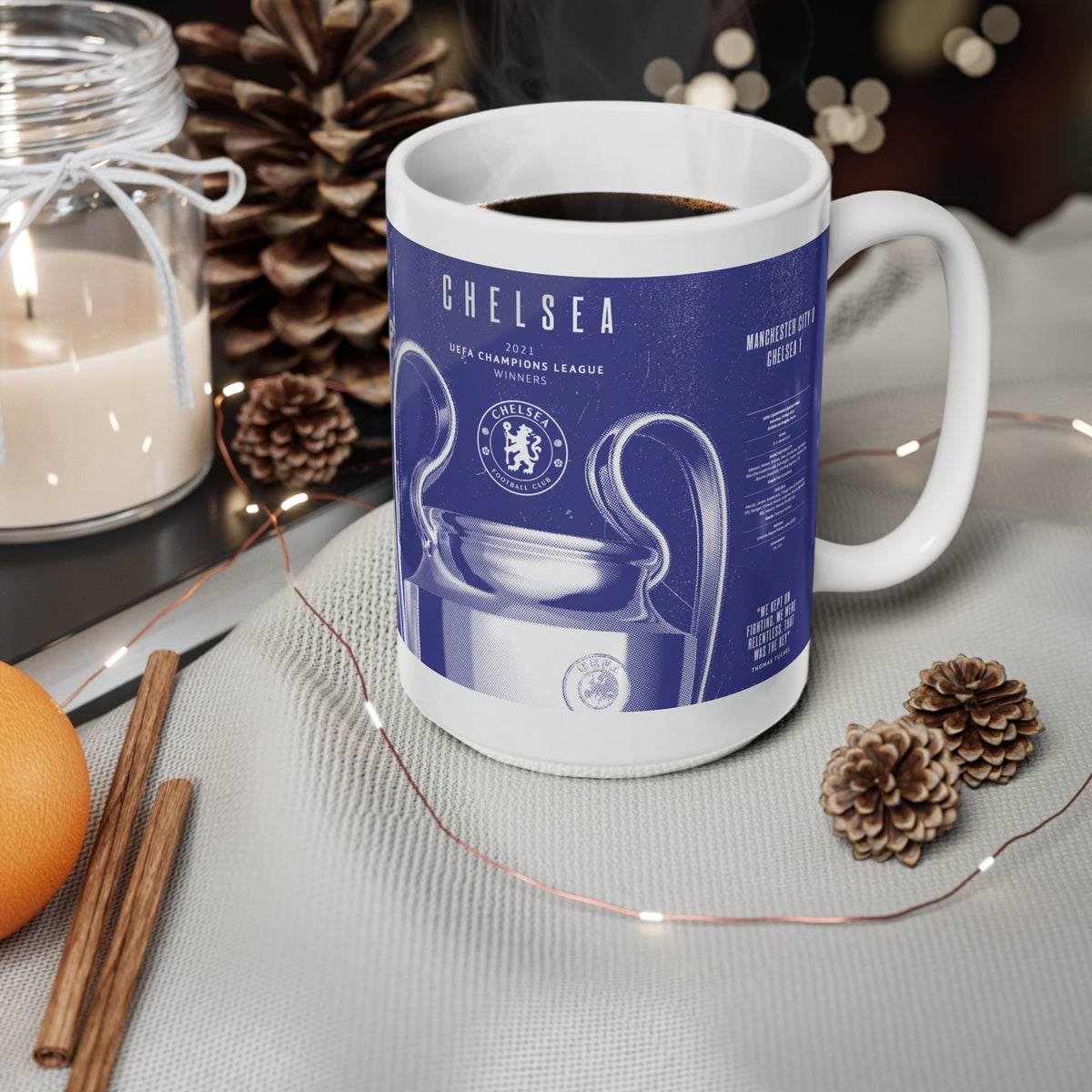 2021 Champions League Winners Programme Cover inspired Ceramic Coffee Mug — (11oz & 15oz)