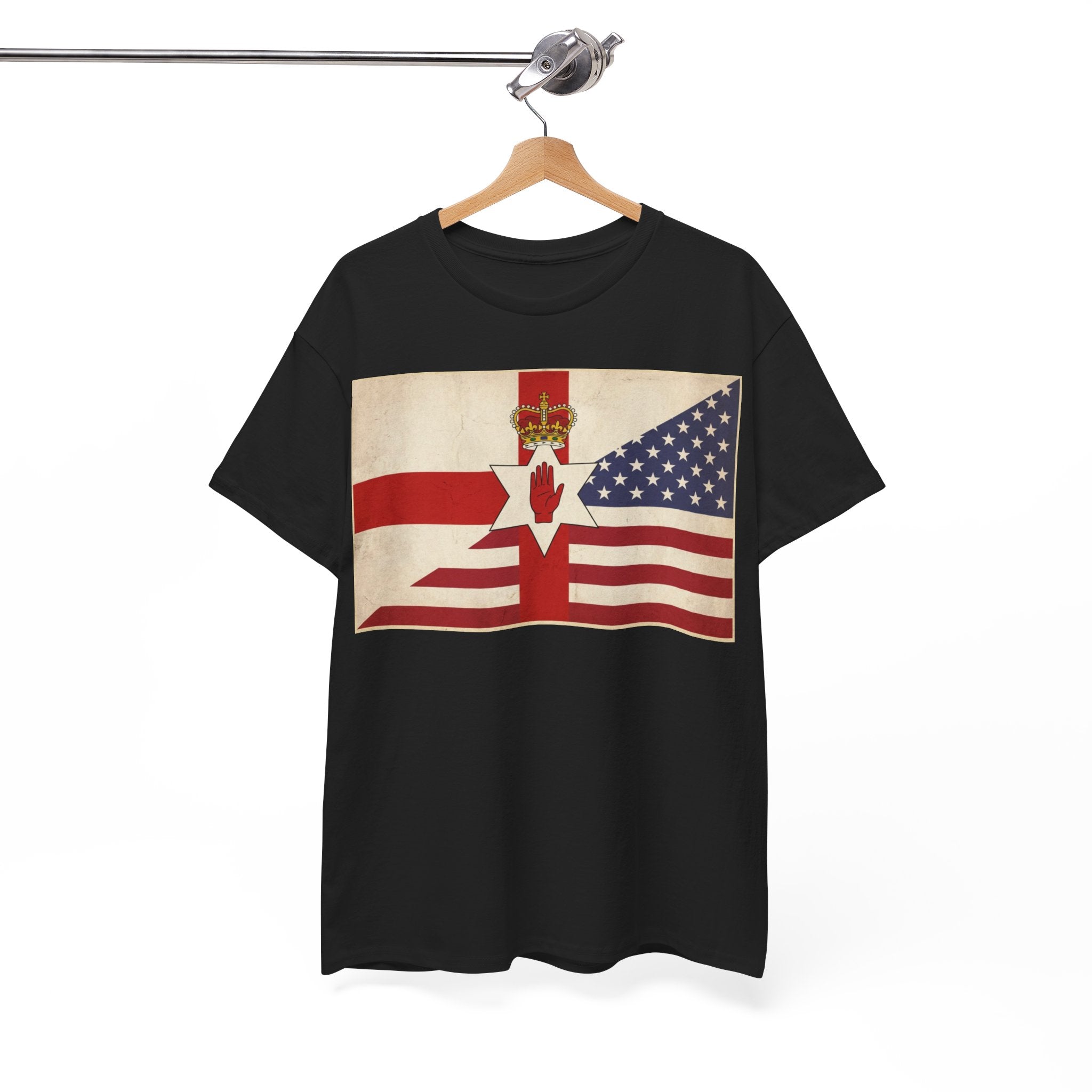 Northern Ireland + American Flag Tee — Vintage Graphic Shirt