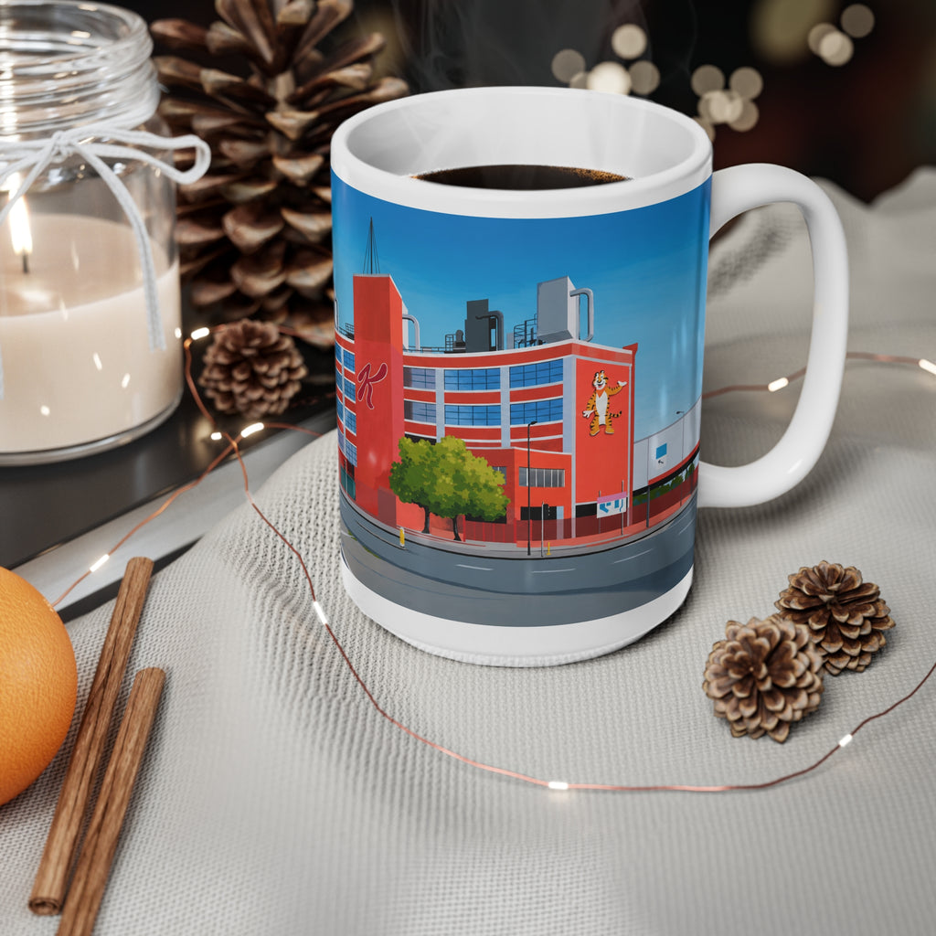 Kellogg's Manchester Ceramic Coffee Mug — City Arena Illustration, 11oz & 15oz