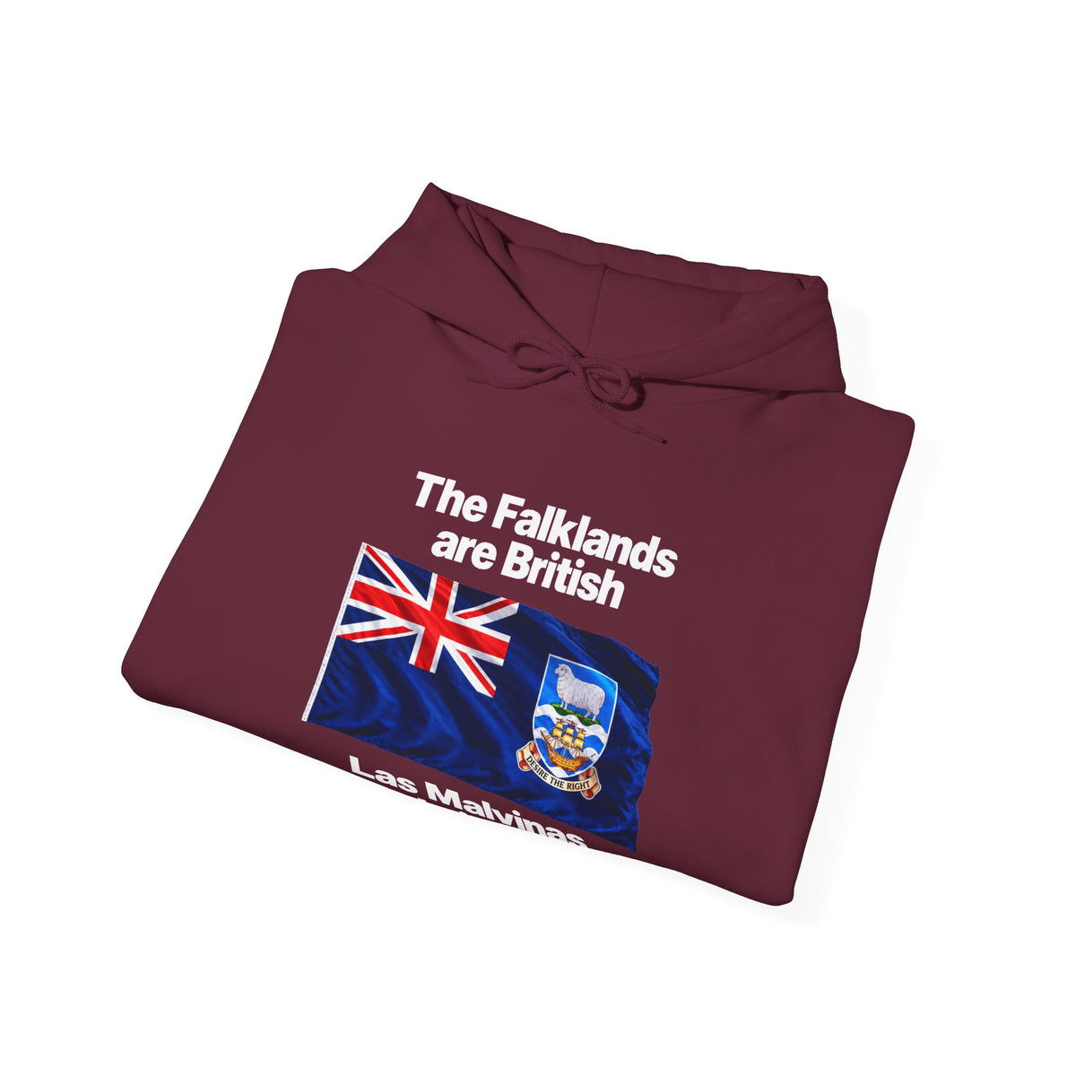 Falklands Are British Hoodie – Bilingual 'Las Malvinas son británicas' Flag Pullover