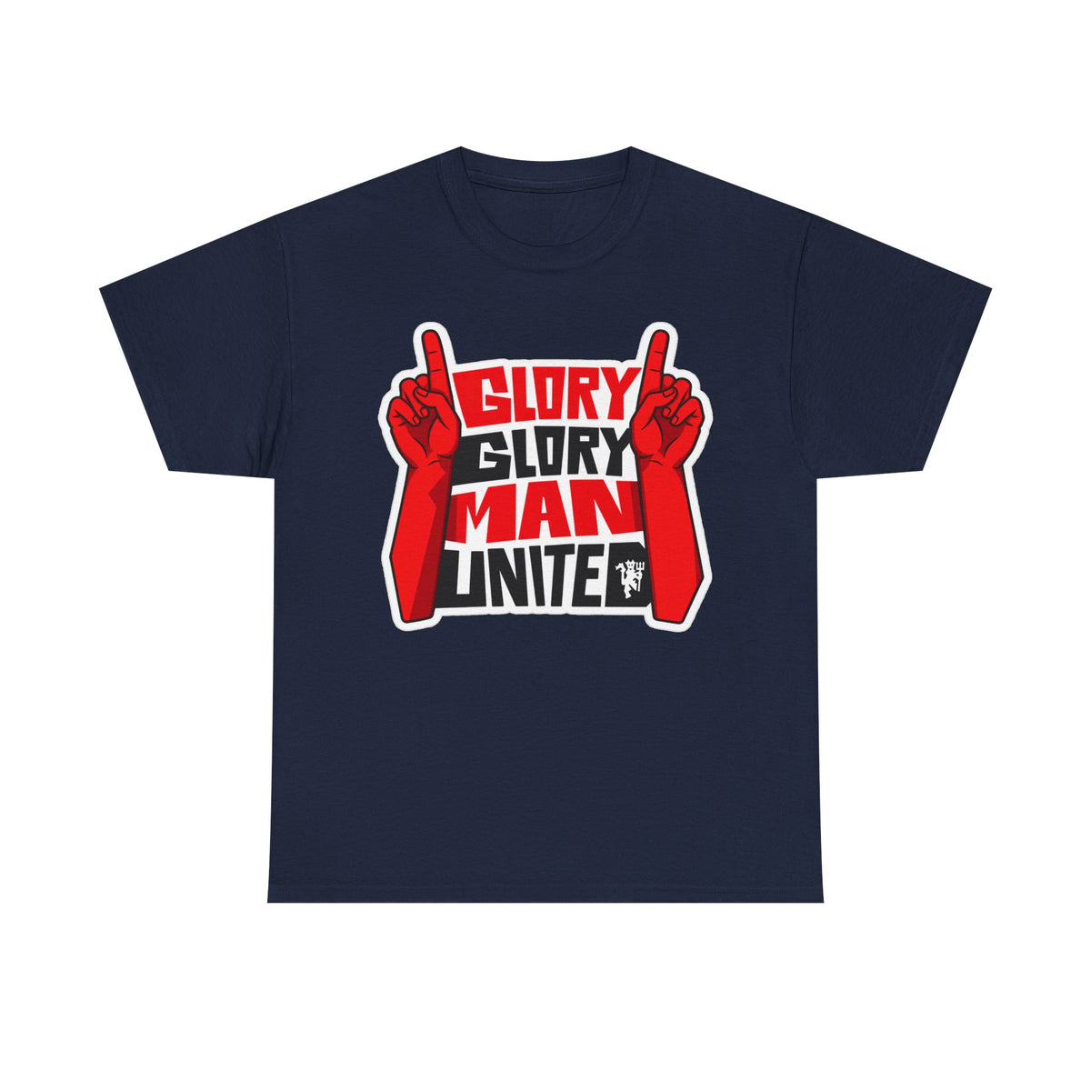 Glory Glory Man United T-Shirt — Retro Red Football Fan Tee