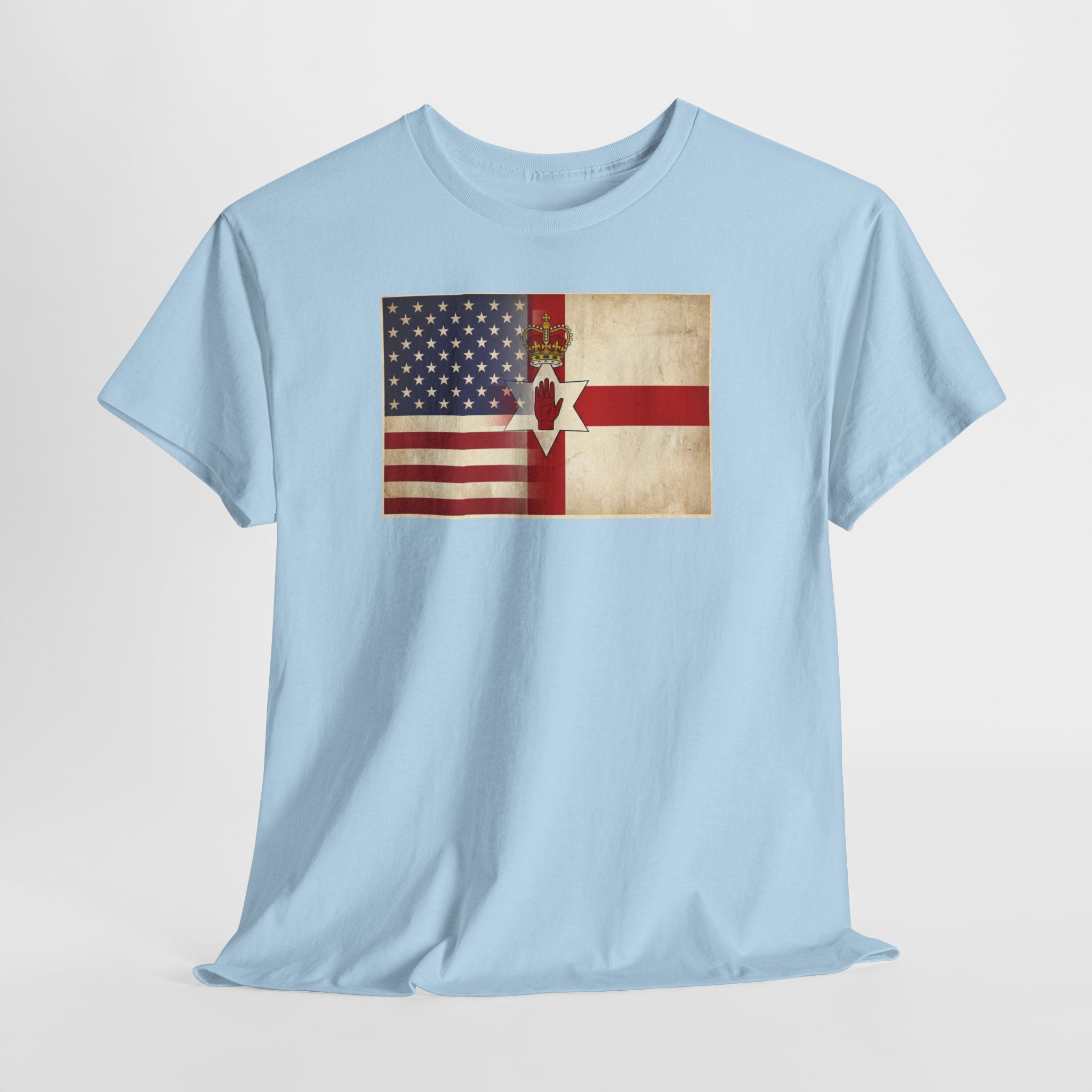 USA / Northern Ireland Flag T-Shirt – Vintage USA & Ulster Cross Tee