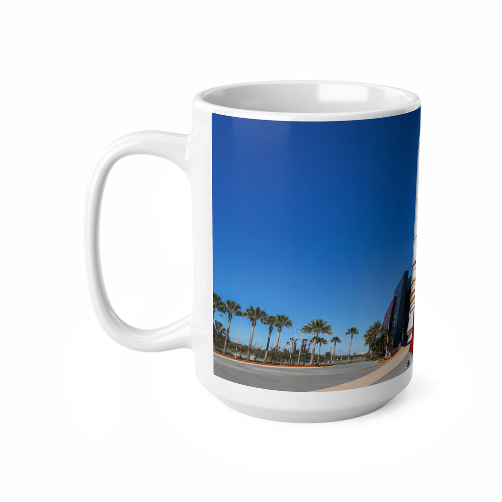 Space Shuttle Launch Pad Ceramic Mug — Atlantis Visitor Center Photo Coffee Cup, 11oz & 15oz